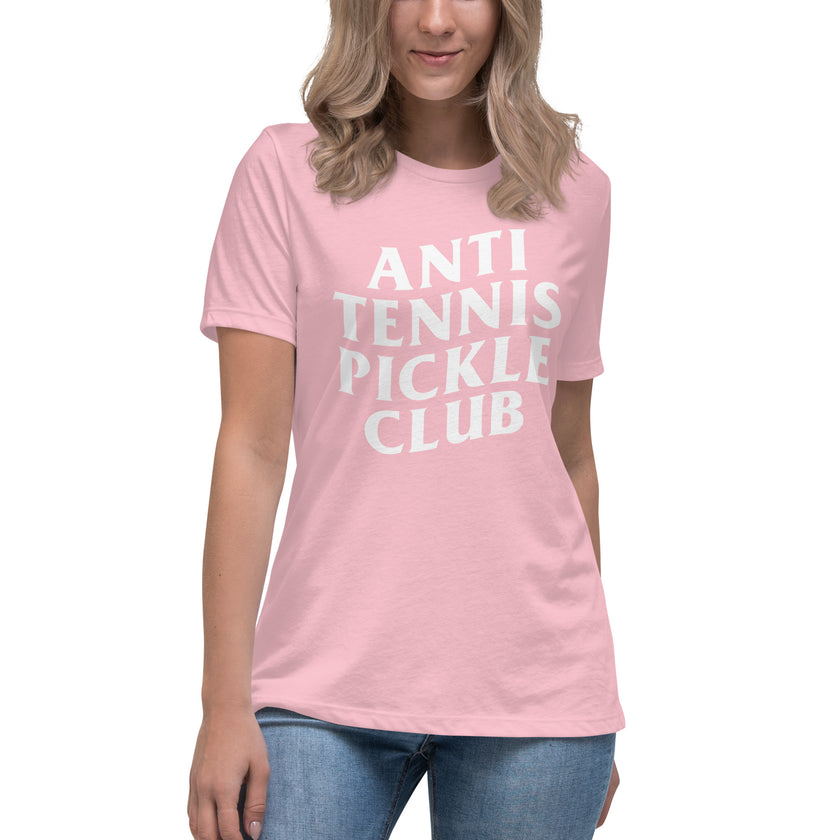 Anti Tennis Pickleball Club Women's Relaxed T-Shirt