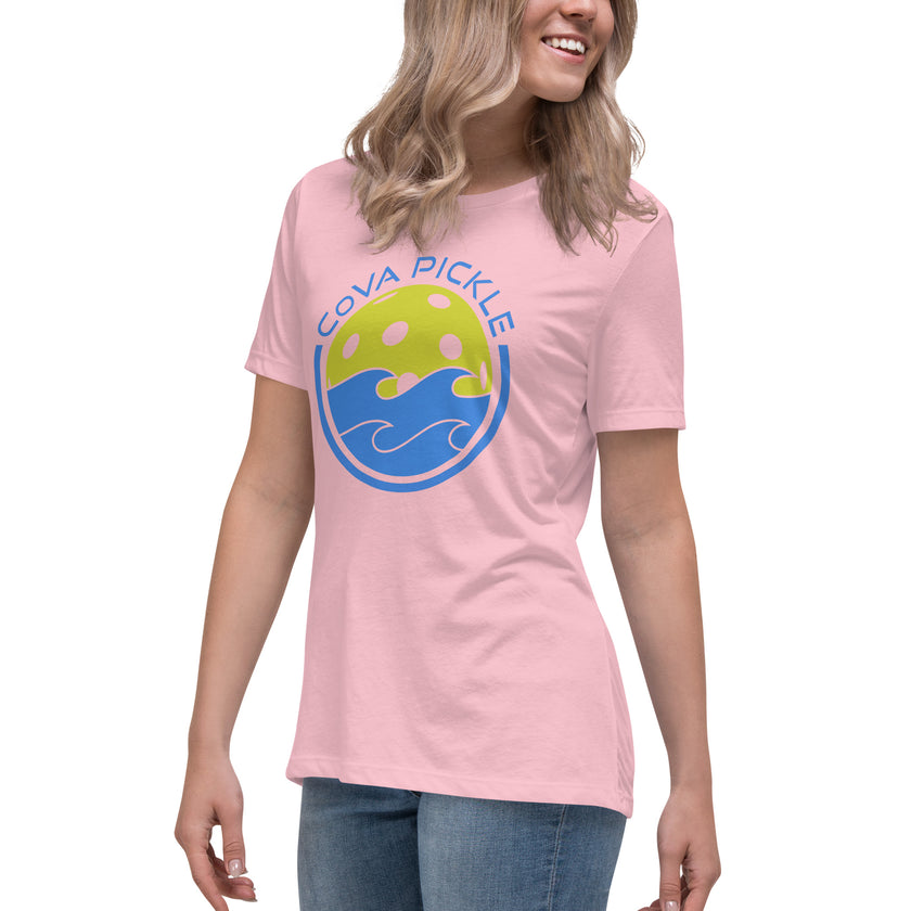 CoVA Pickle Ball & Waves Women's Relaxed T-Shirt