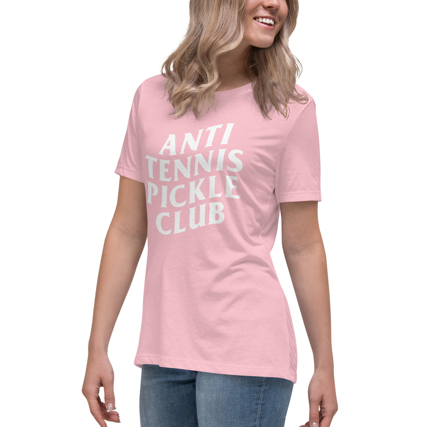 Anti Tennis Pickleball Club Women's Relaxed T-Shirt