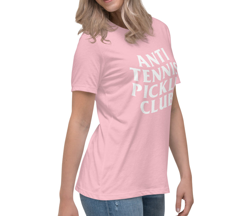 Anti Tennis Pickleball Club Women's Relaxed T-Shirt