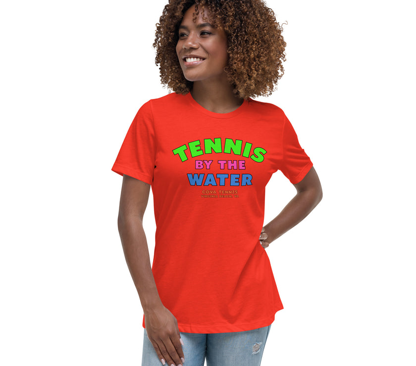 Tennis By The Water Women's Relaxed T-Shirt by CoVA Tennis