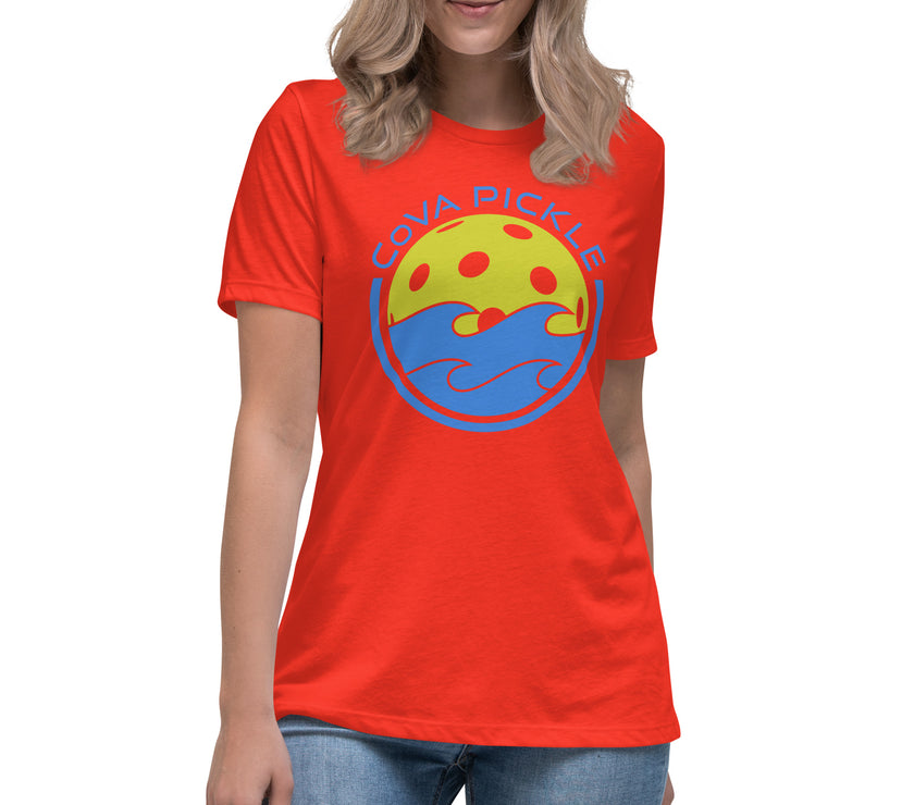 CoVA Pickle Ball & Waves Women's Relaxed T-Shirt