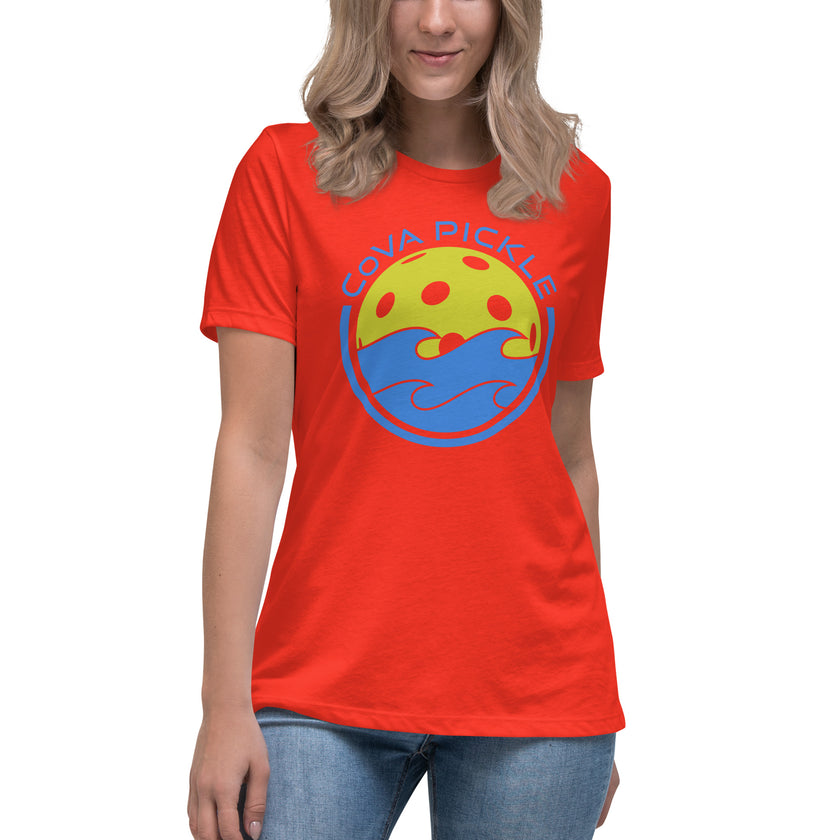 CoVA Pickle Ball & Waves Women's Relaxed T-Shirt