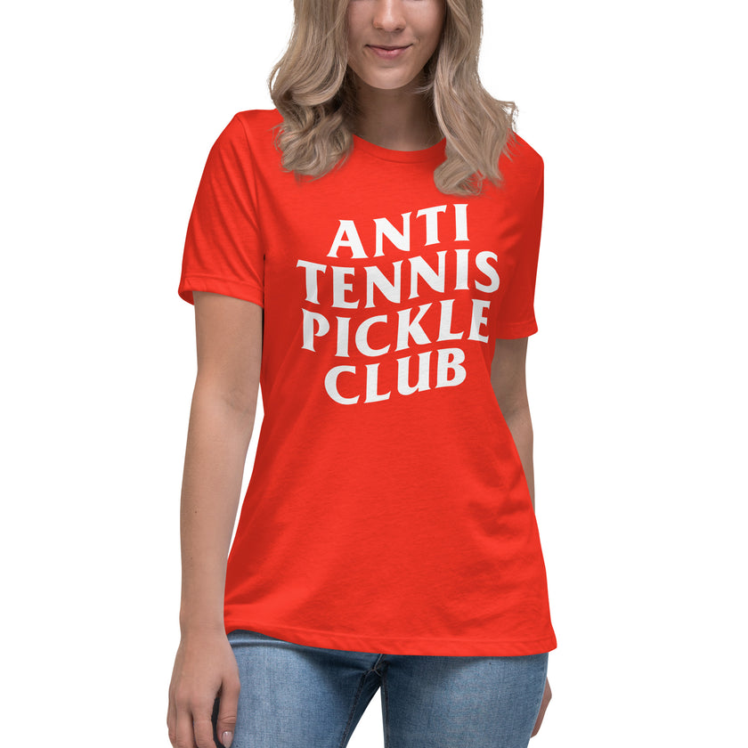 Anti Tennis Pickleball Club Women's Relaxed T-Shirt