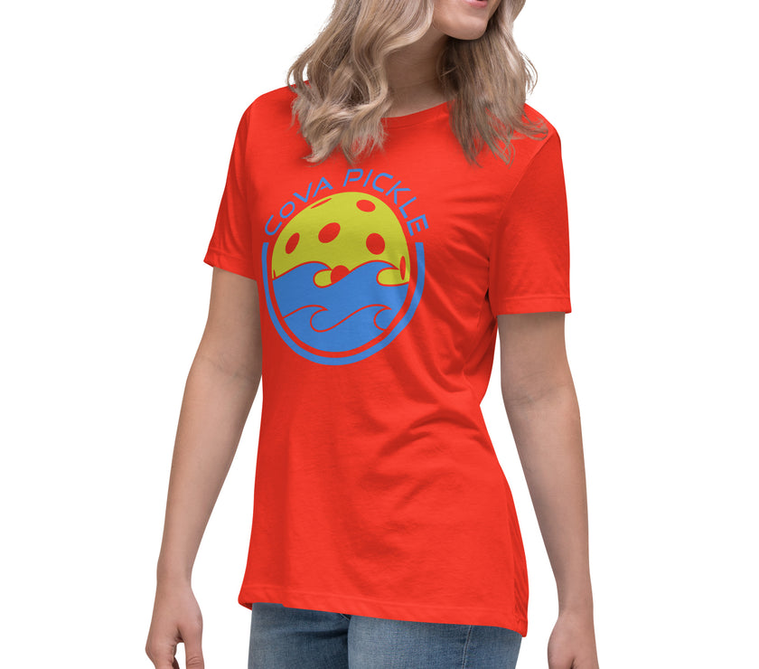 CoVA Pickle Ball & Waves Women's Relaxed T-Shirt