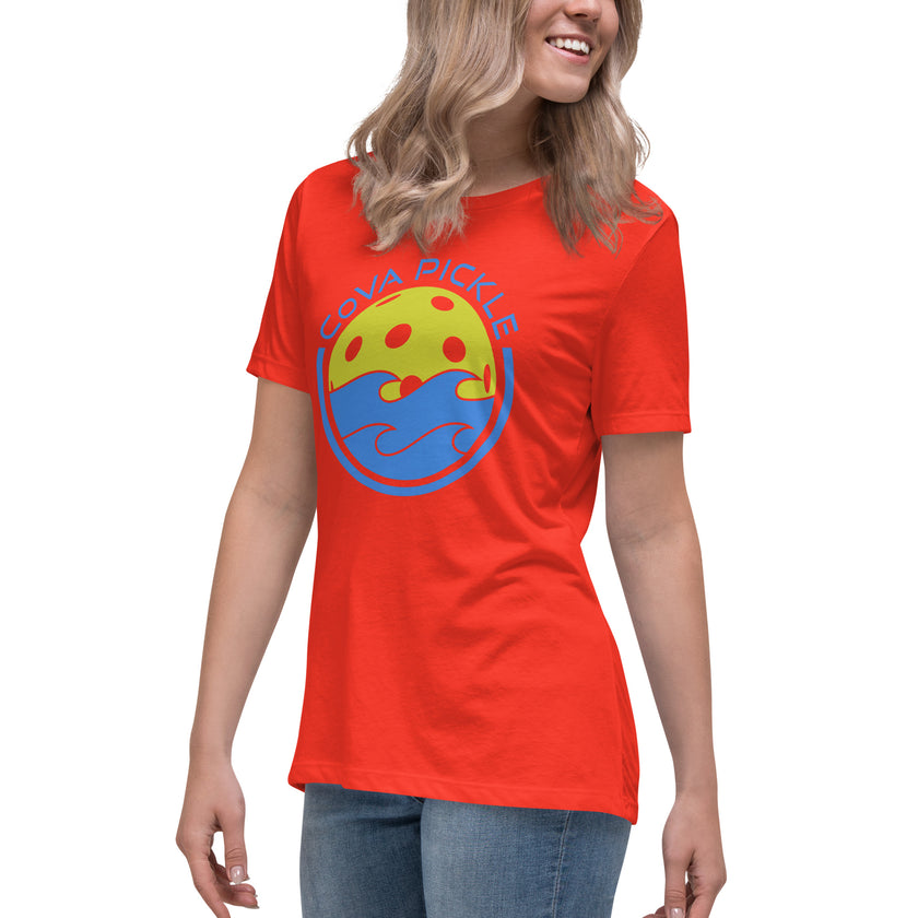 CoVA Pickle Ball & Waves Women's Relaxed T-Shirt