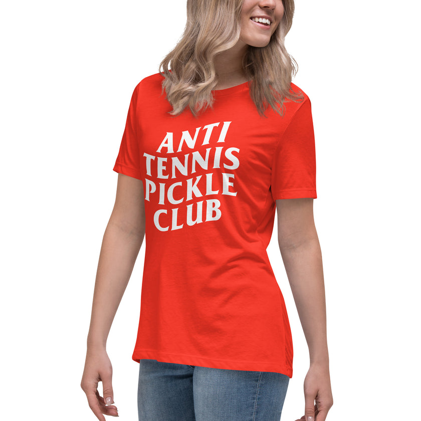 Anti Tennis Pickleball Club Women's Relaxed T-Shirt