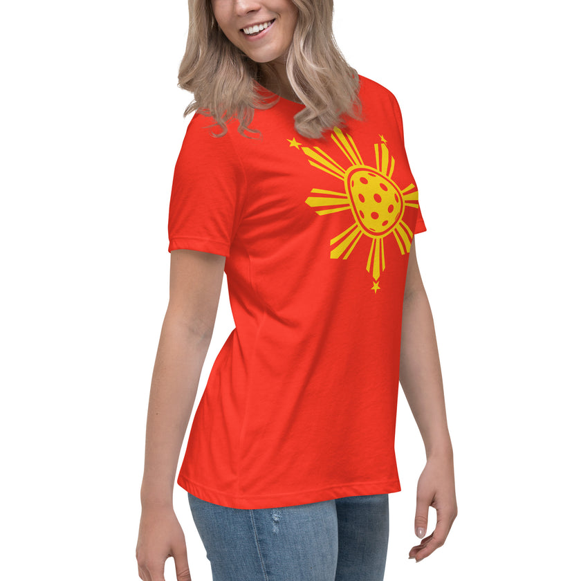 CoVA Pickleball Sun & Stars Women's Relaxed T-Shirt