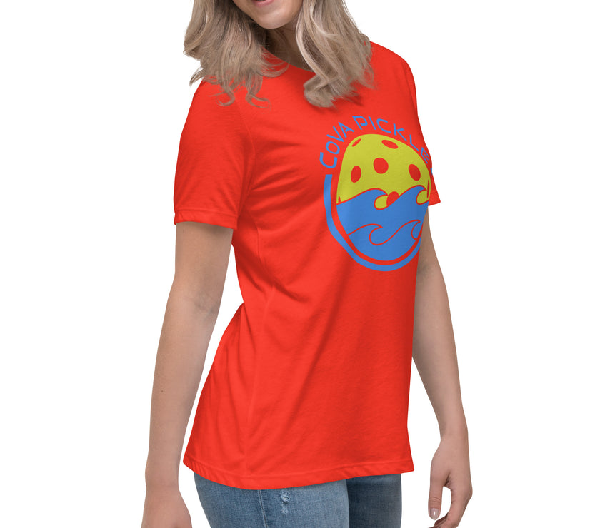 CoVA Pickle Ball & Waves Women's Relaxed T-Shirt