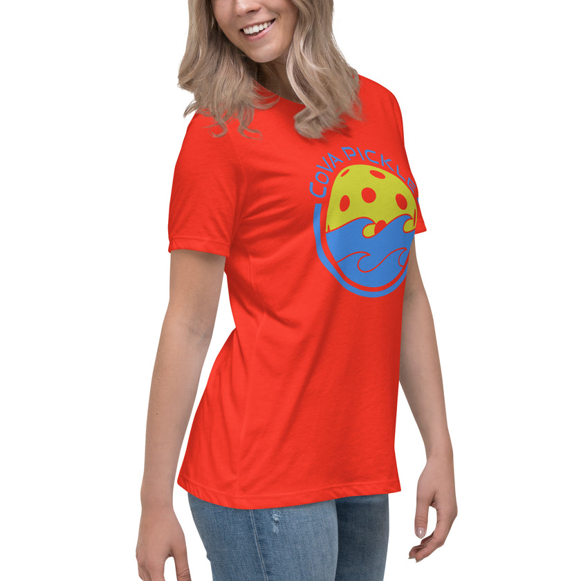 CoVA Pickle Ball & Waves Women's Relaxed T-Shirt