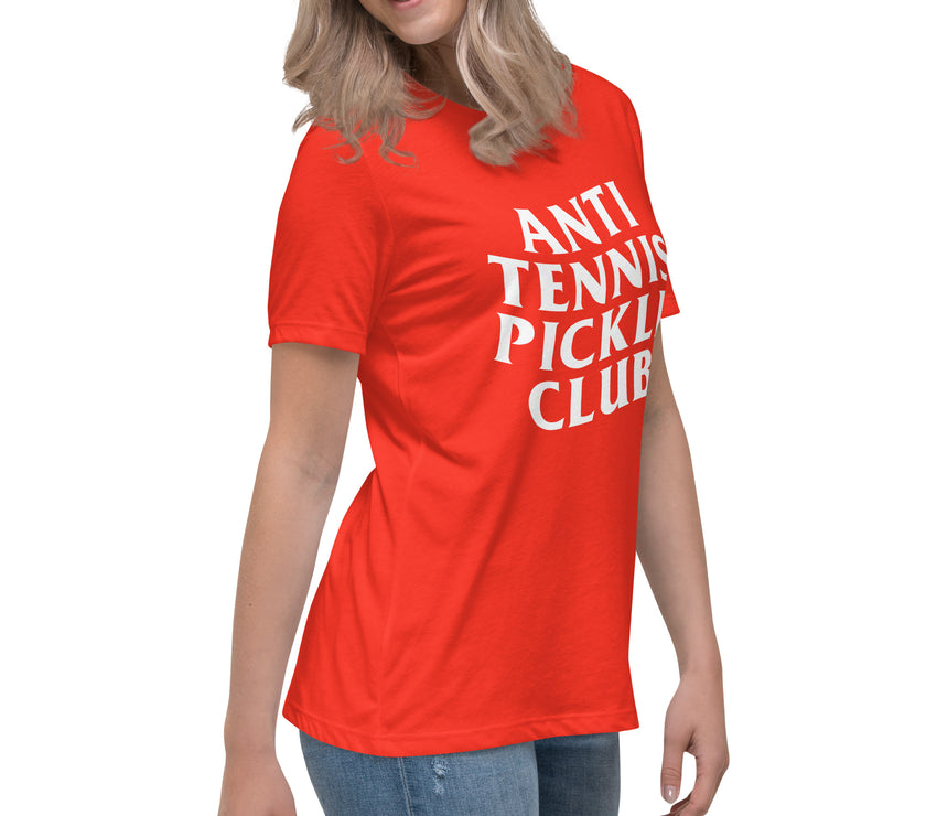 Anti Tennis Pickleball Club Women's Relaxed T-Shirt