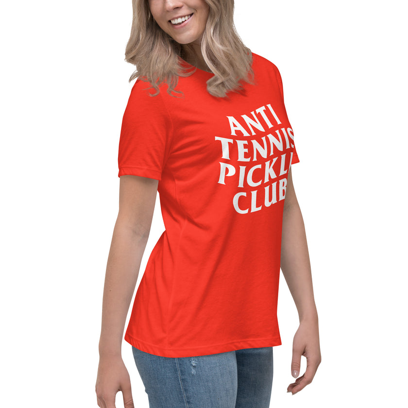 Anti Tennis Pickleball Club Women's Relaxed T-Shirt