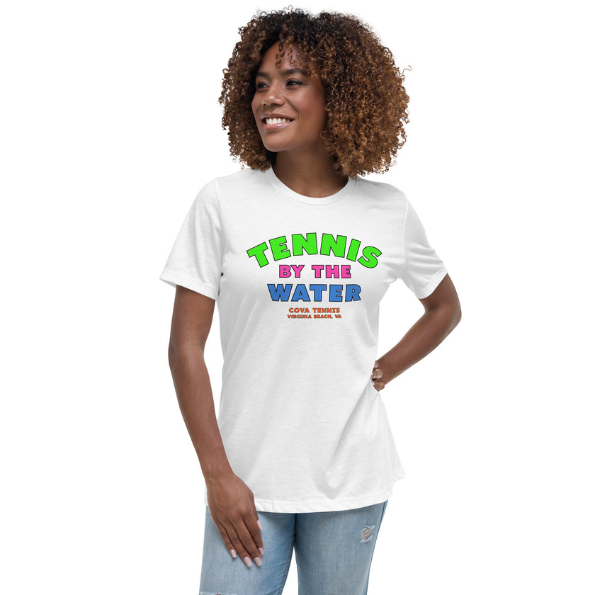 Tennis By The Water Women's Relaxed T-Shirt by CoVA Tennis