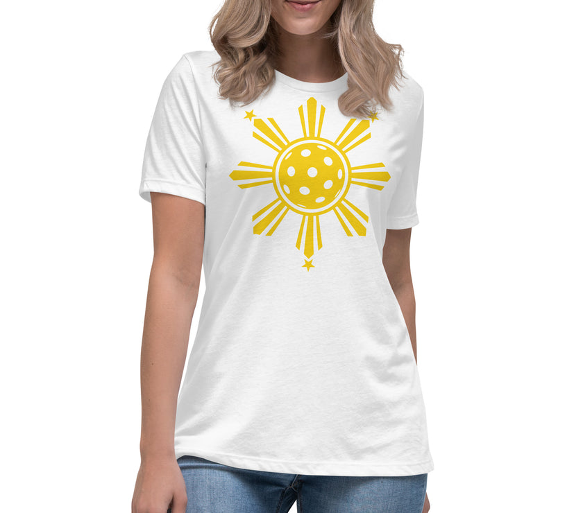 CoVA Pickleball Sun & Stars Women's Relaxed T-Shirt