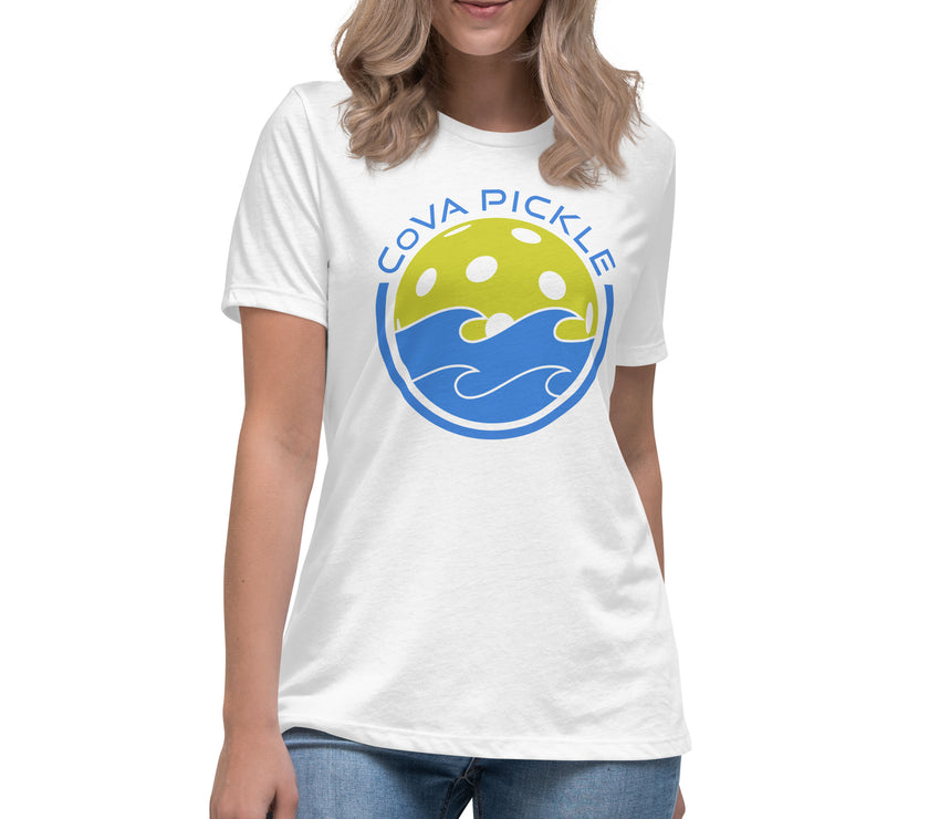 CoVA Pickle Ball & Waves Women's Relaxed T-Shirt