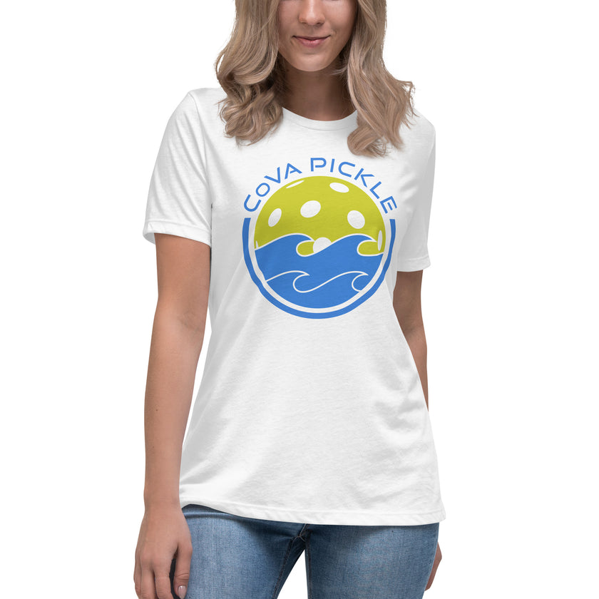 CoVA Pickle Ball & Waves Women's Relaxed T-Shirt