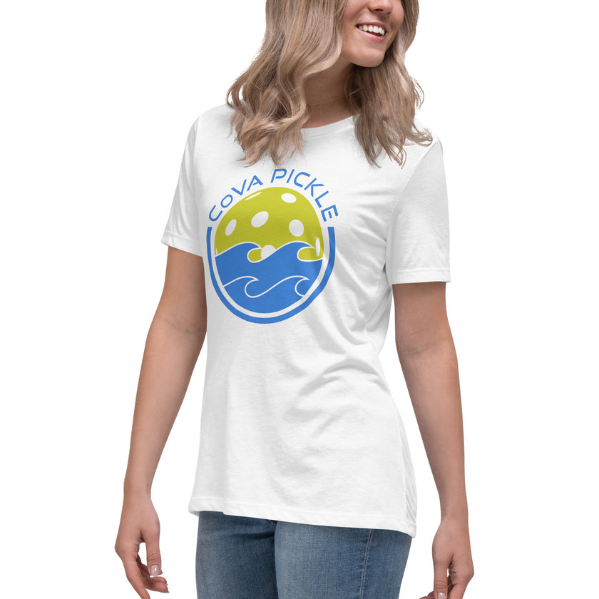 CoVA Pickle Ball & Waves Women's Relaxed T-Shirt