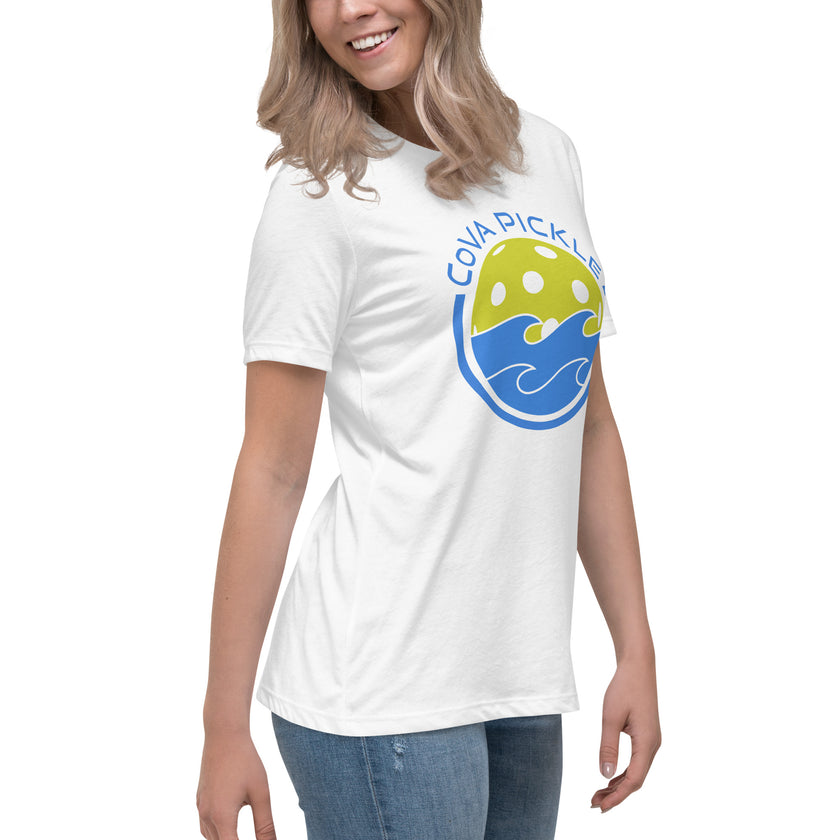 CoVA Pickle Ball & Waves Women's Relaxed T-Shirt