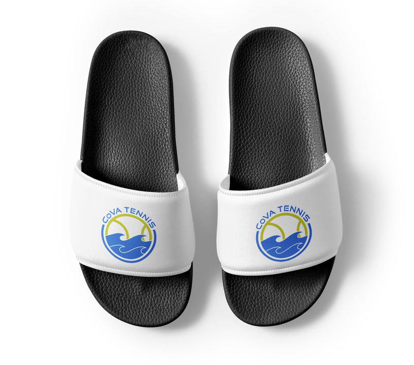 CoVA Tennis Ball & Waves Logo Women's slides