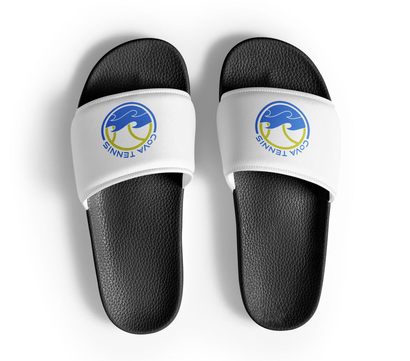 CoVA Tennis Ball & Waves Logo Women's slides