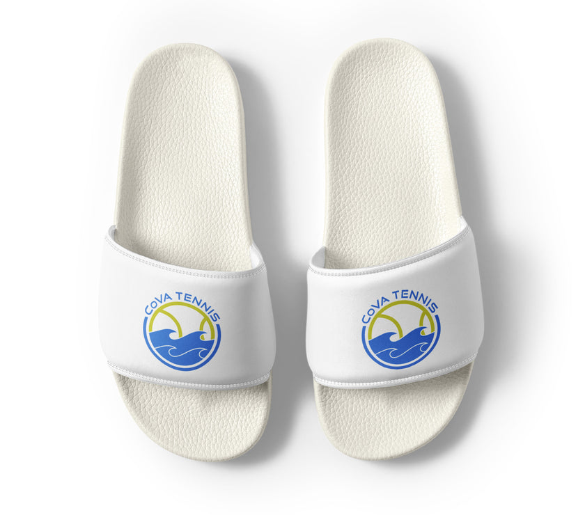 CoVA Tennis Ball & Waves Logo Women's slides