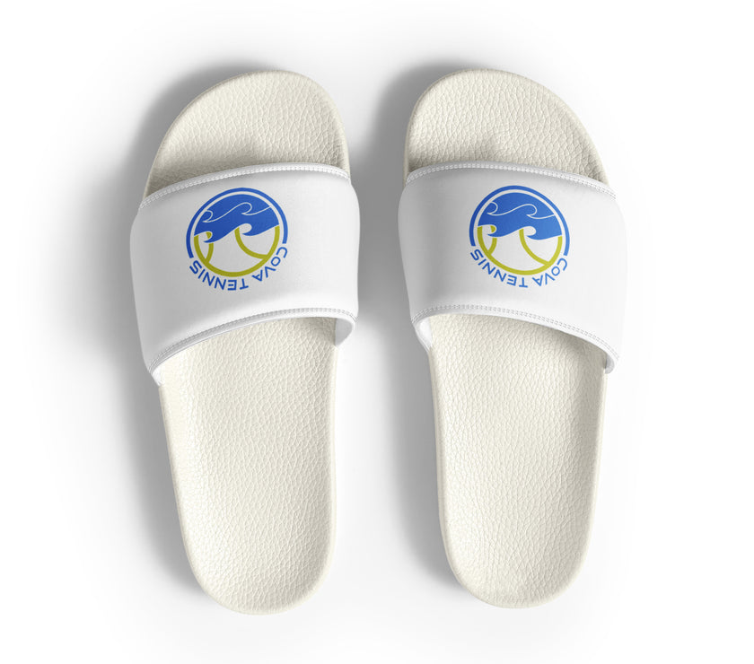 CoVA Tennis Ball & Waves Logo Women's slides