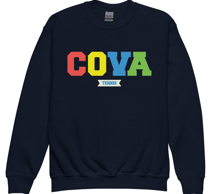 COVA Tennis Rainbow Youth crewneck sweatshirt