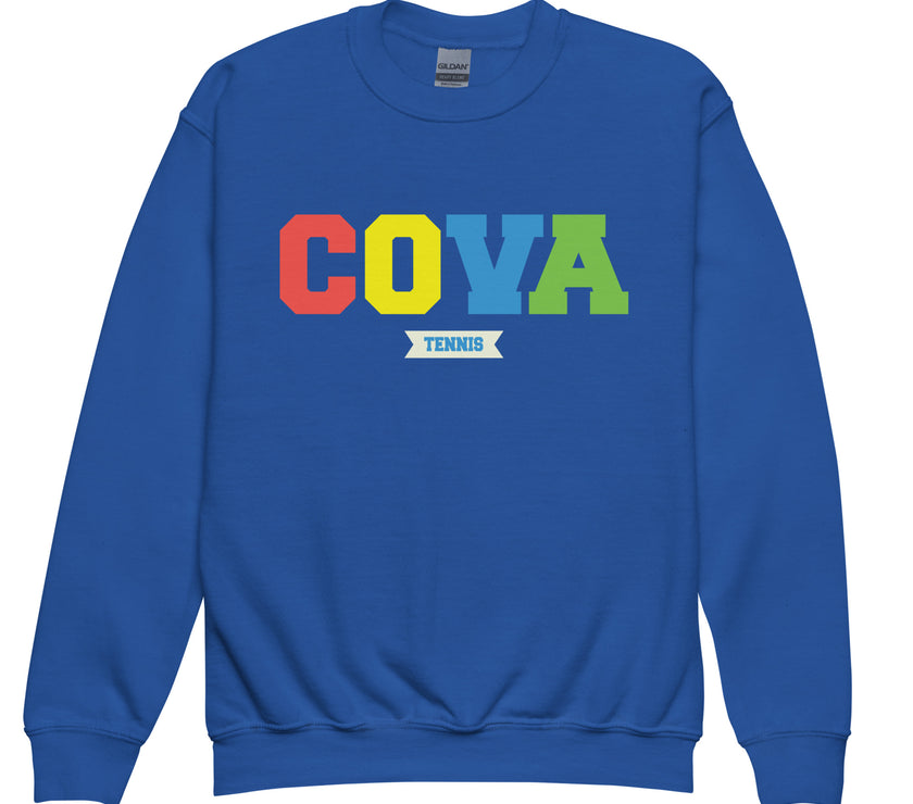 COVA Tennis Rainbow Youth crewneck sweatshirt