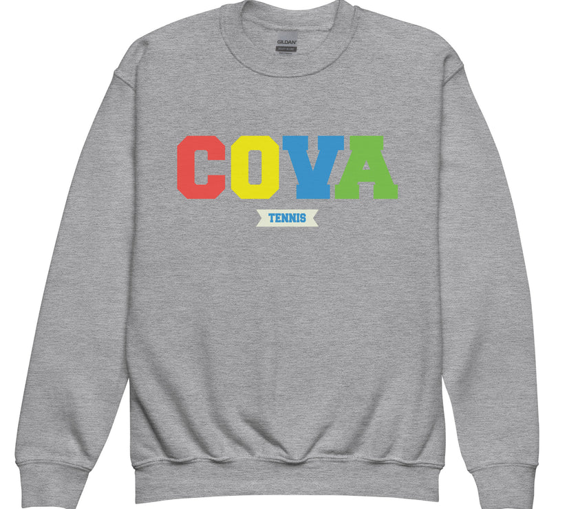 COVA Tennis Rainbow Youth crewneck sweatshirt