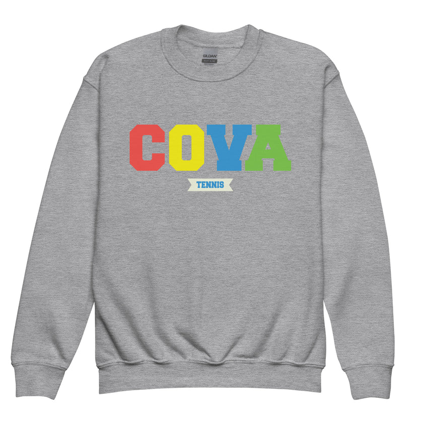 COVA Tennis Rainbow Youth crewneck sweatshirt