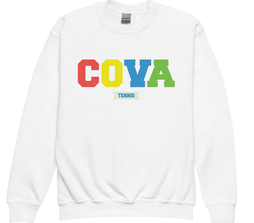 COVA Tennis Rainbow Youth crewneck sweatshirt