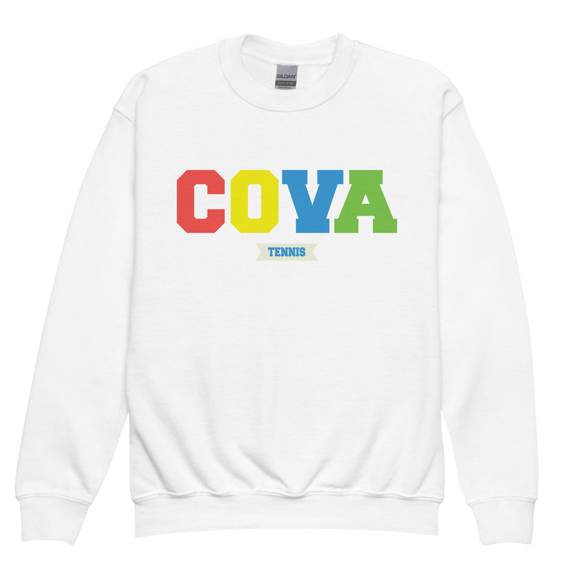 COVA Tennis Rainbow Youth crewneck sweatshirt