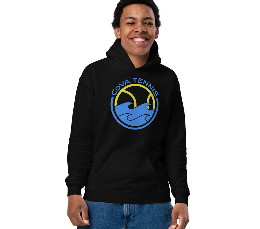 CoVA Tennis Ball & Waves Logo Youth heavy blend hoodie