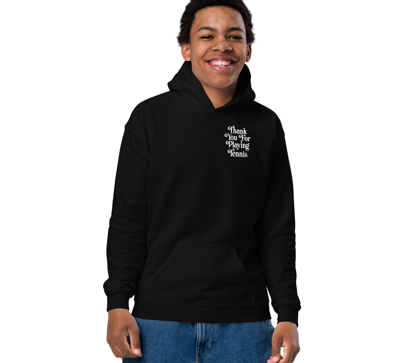 Thank You For Playing Tennis Youth heavy blend hoodie by CoVA Tennis