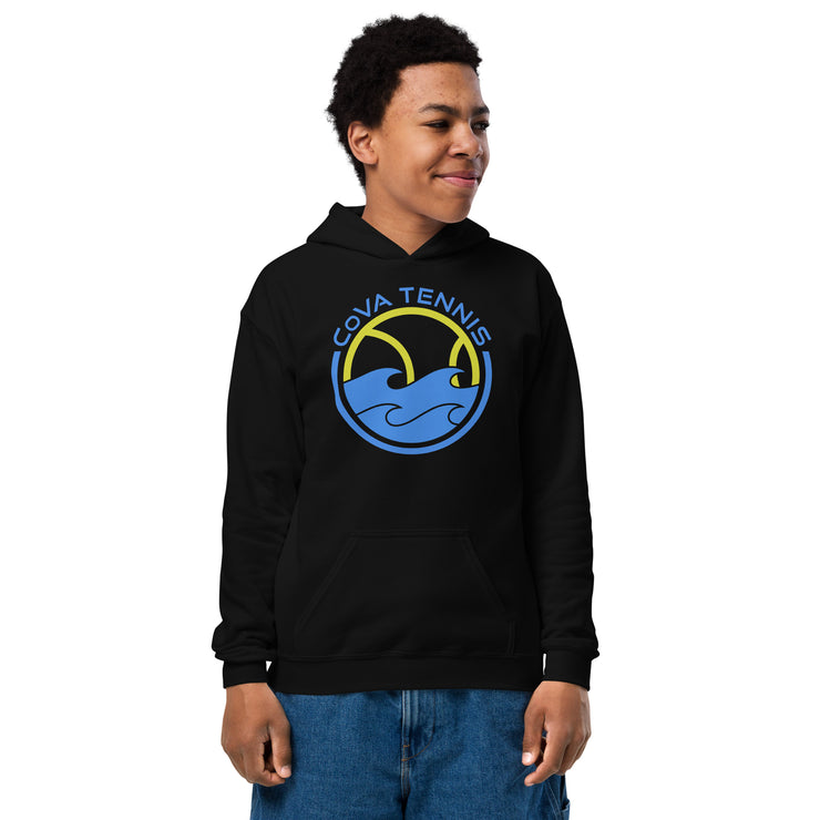 CoVA Tennis Ball & Waves Logo Youth heavy blend hoodie