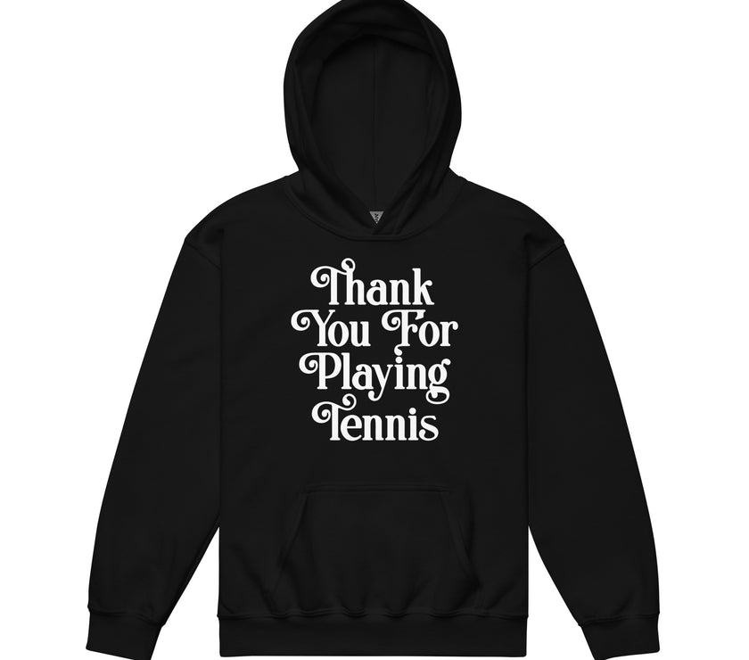 Thank You For Playing Tennis By CoVA Tennis Youth heavy blend hoodie