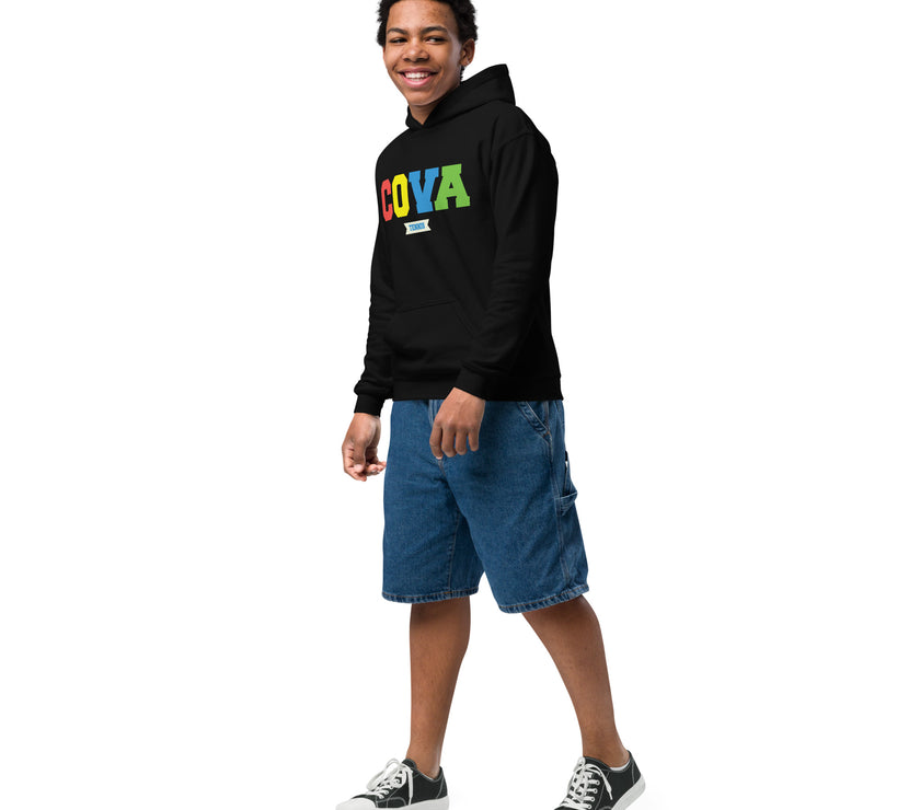 COVA Tennis Rainbow Youth heavy blend hoodie