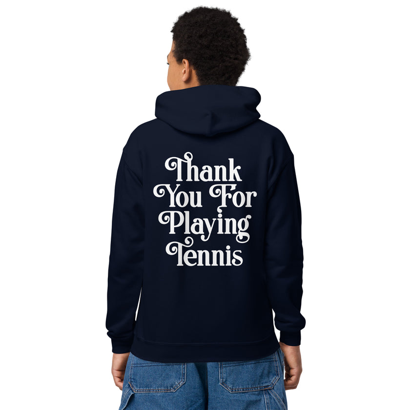 Thank You For Playing Tennis Youth heavy blend hoodie by CoVA Tennis