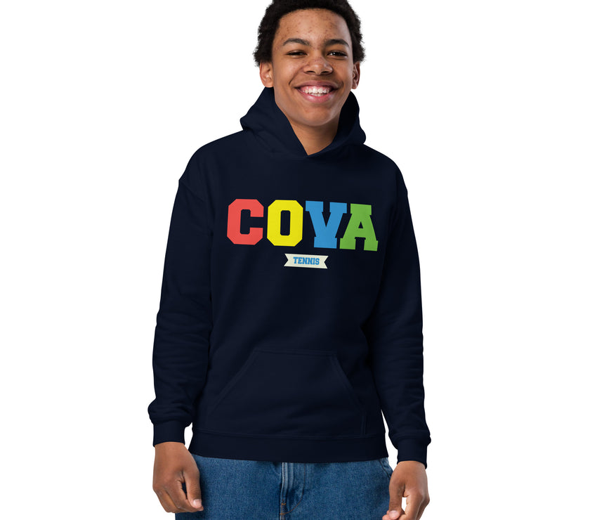 COVA Tennis Rainbow Youth heavy blend hoodie