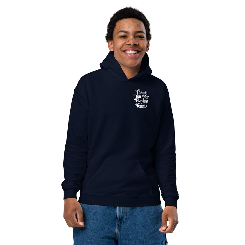 Thank You For Playing Tennis Youth heavy blend hoodie by CoVA Tennis