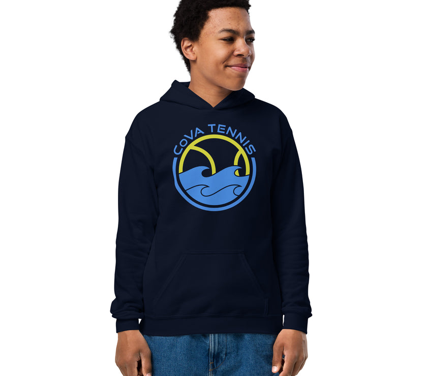 CoVA Tennis Ball & Waves Logo Youth heavy blend hoodie