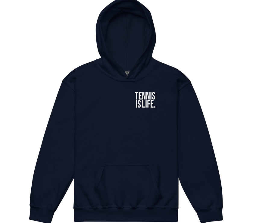 Tennis is LIfe Youth heavy blend hoodie by CoVA Tennis