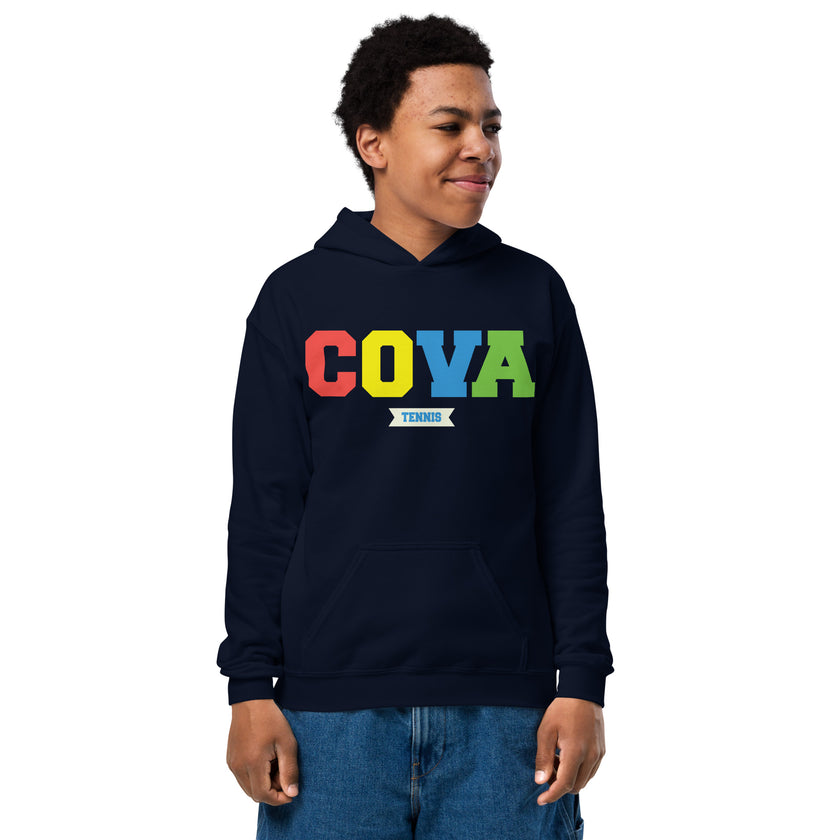 COVA Tennis Rainbow Youth heavy blend hoodie