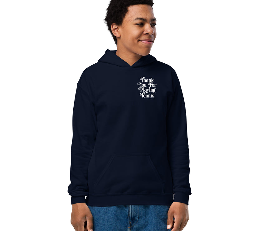 Thank You For Playing Tennis Youth heavy blend hoodie by CoVA Tennis