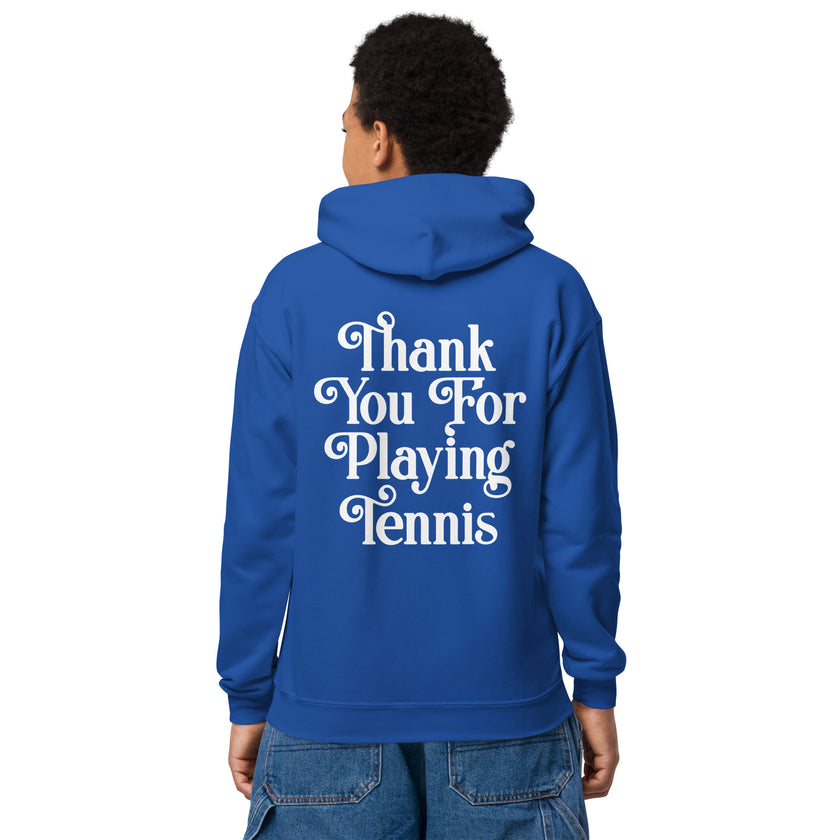 Thank You For Playing Tennis Youth heavy blend hoodie by CoVA Tennis