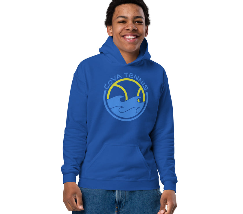 CoVA Tennis Ball & Waves Logo Youth heavy blend hoodie