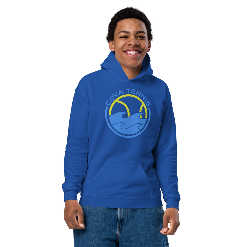 CoVA Tennis Ball & Waves Logo Youth heavy blend hoodie