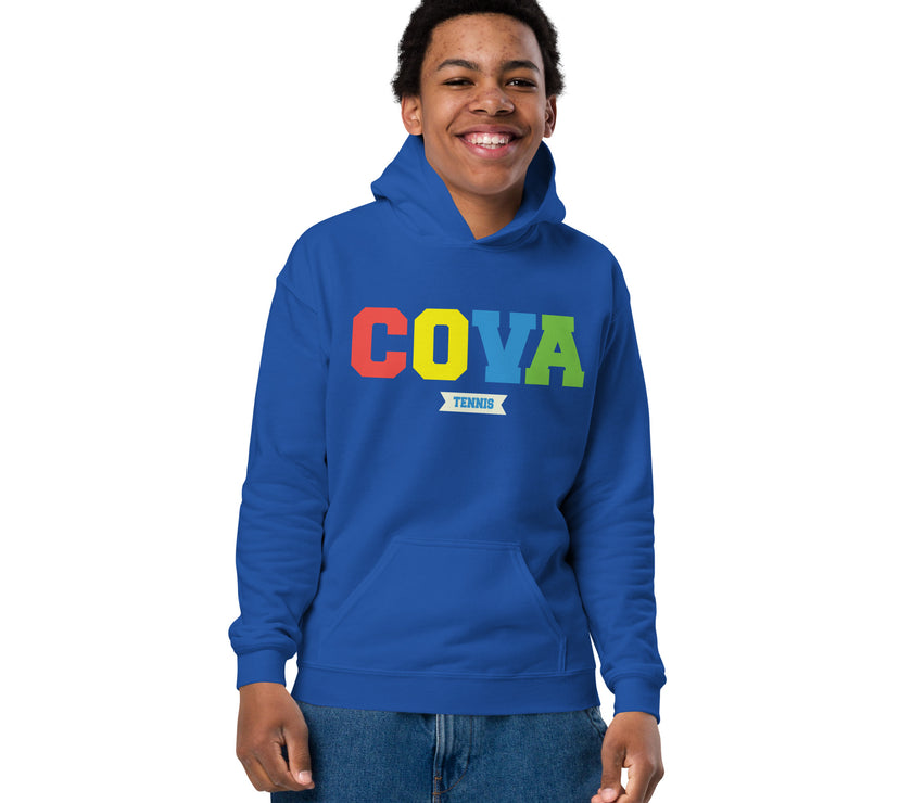 COVA Tennis Rainbow Youth heavy blend hoodie