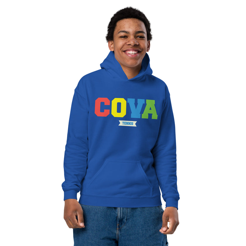 COVA Tennis Rainbow Youth heavy blend hoodie