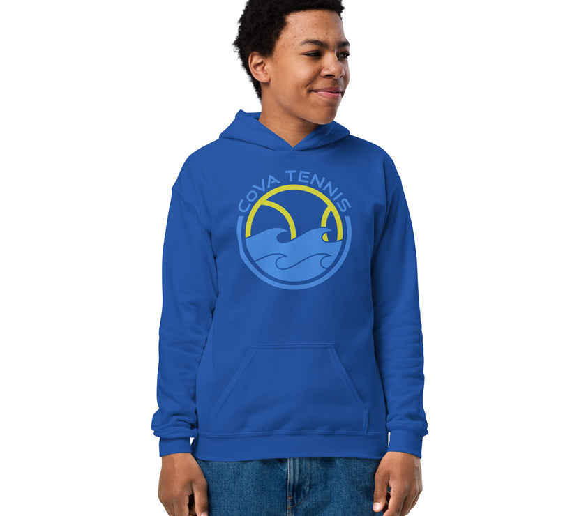 CoVA Tennis Ball & Waves Logo Youth heavy blend hoodie